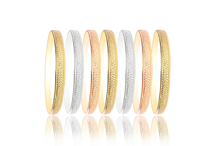 7 Pack Semanario Olam Textured 5MM Bangle